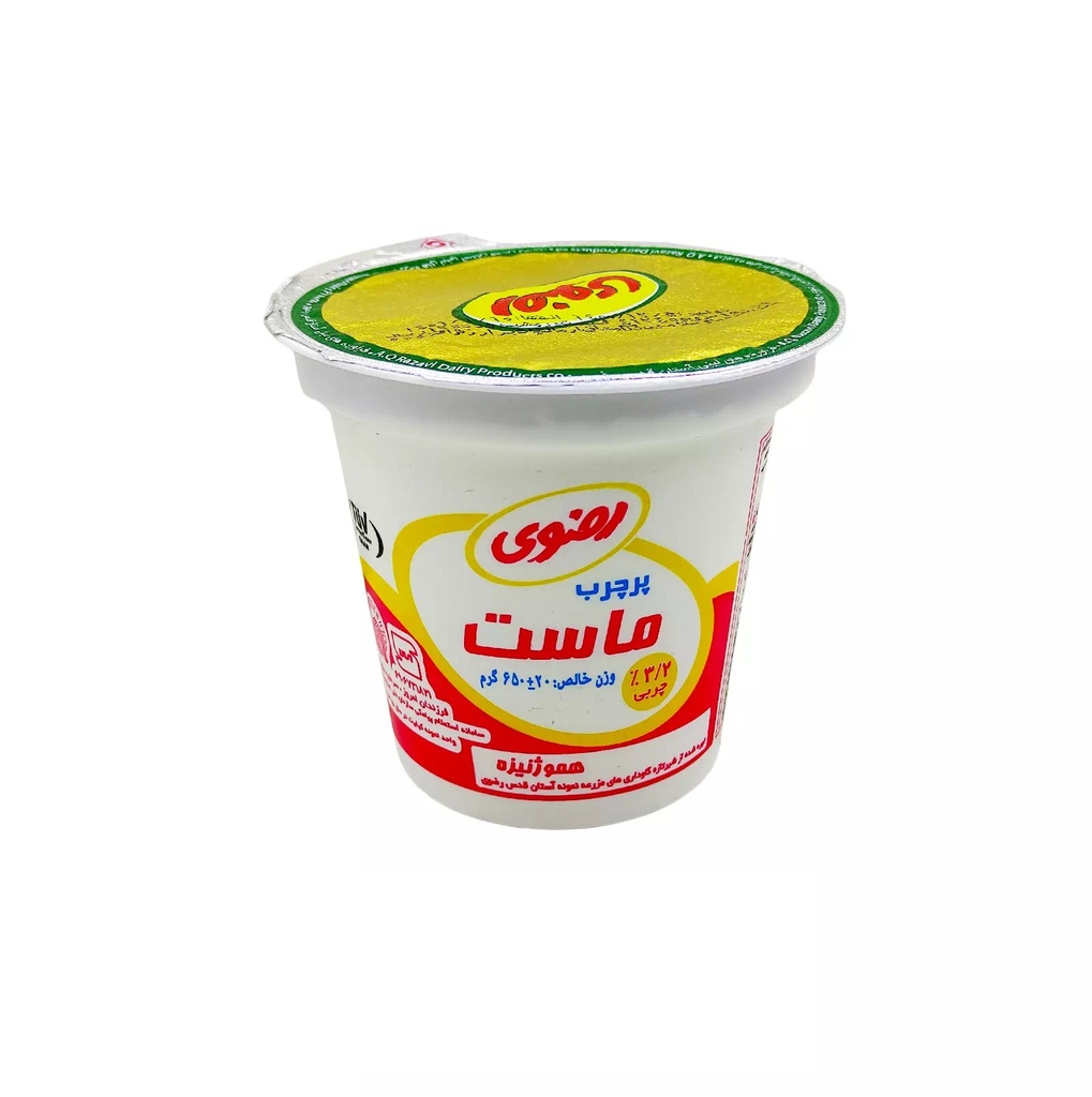 ماست پرچرب رضوی (650 گرم)