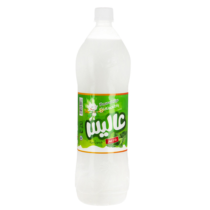 دوغ بدون گاز عالیس با طعم نعناع (1.5 لیتر)