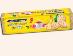 بیسکویت ساقه طلایی کرم دار موزی مینو (192گرم)