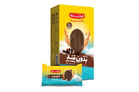 بیسکویت فرخنده خوشین بدون قند شکلات تلخ(195 گرم)