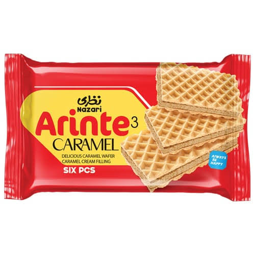 ویفر با طعم کارامل آرینته نظری (38 گرم)