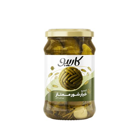 خیار شور شیشه ای کاریبو ممتاز(660گرم)