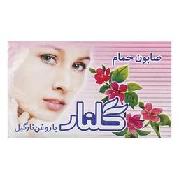 صابون حمام صورتی با روغن‌نارگیل 6 عددی گلنار