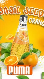 نوشیدنی پئوما با طعم پرتقال حاوی تخم شربتی (320ml)