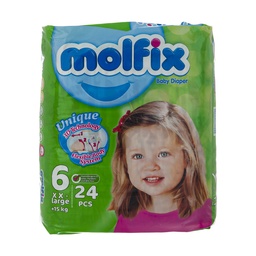 پوشک کامل بچه مولفیکس سایز 6 (24عددی)