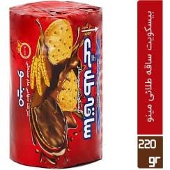 بیسکویت مینو ساقه طلایی باروکش کاکائو (220گرم)