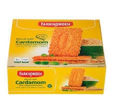 بیسکویت فرخنده با طعم هل وتزیین کنجد(1630گرم)