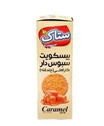 بیسکویت ستاک سبوس دار کاراملی چند غله ( 300گرم)