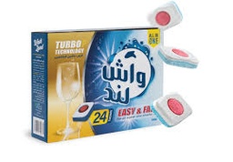 قرص ماشین ظرفشویی واش لند24 عددی(480گرم)